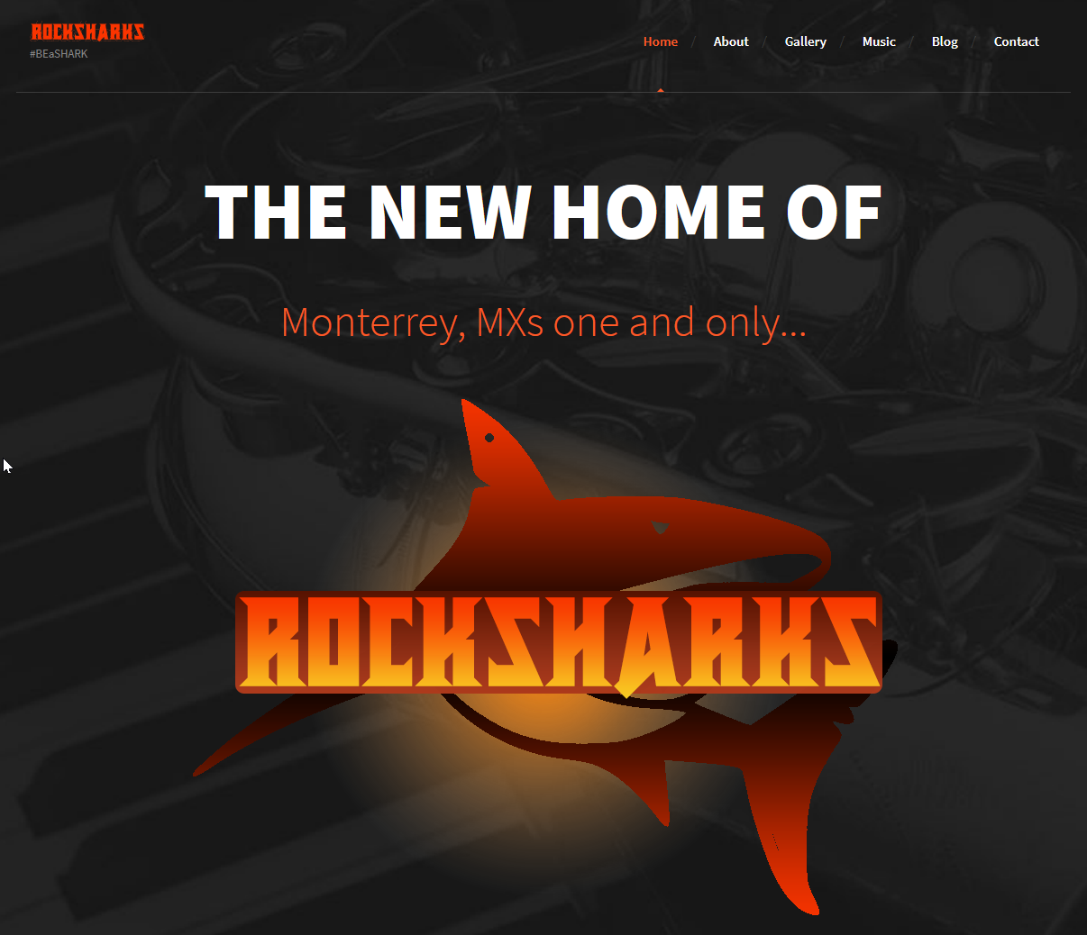 Rocksharks Rock Band Website from Monterrey Mexico